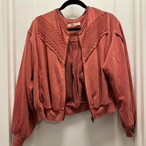 Free People True Blue Solid Jacket in Brick Path